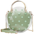 The New Summer Style Detachable Ladies PU Sling Bag Sets Dot Printing Clear PVC Handbags for Women